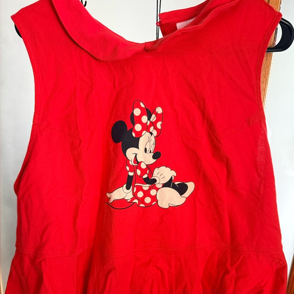 Disney Minnie Mouse Red Sleeveless Peplum Top